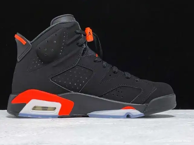 1st Kicks Shoes Air OG 384664-060 Jordan 6 Retro Infrared Black 0525